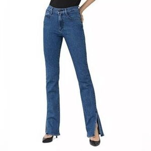 NWT High-Rise Split-Seam Bell Flared